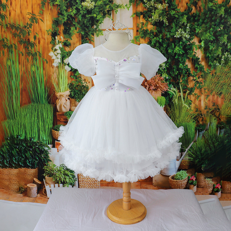 Đầm Váy Công Chúa Cho Bé Gái TiTiKids Đầm Tầng Nơ CC267