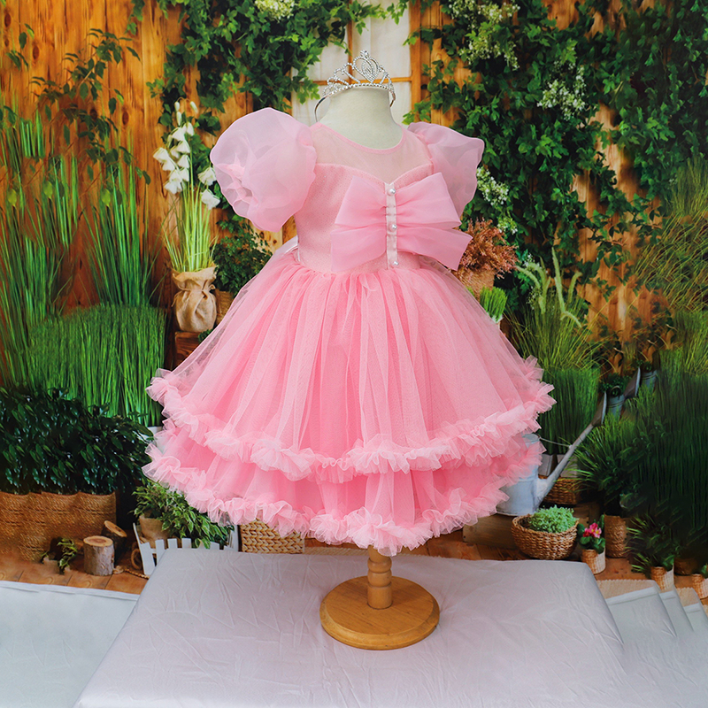 Đầm Váy Công Chúa Cho Bé Gái TiTiKids Đầm Tầng Nơ CC267