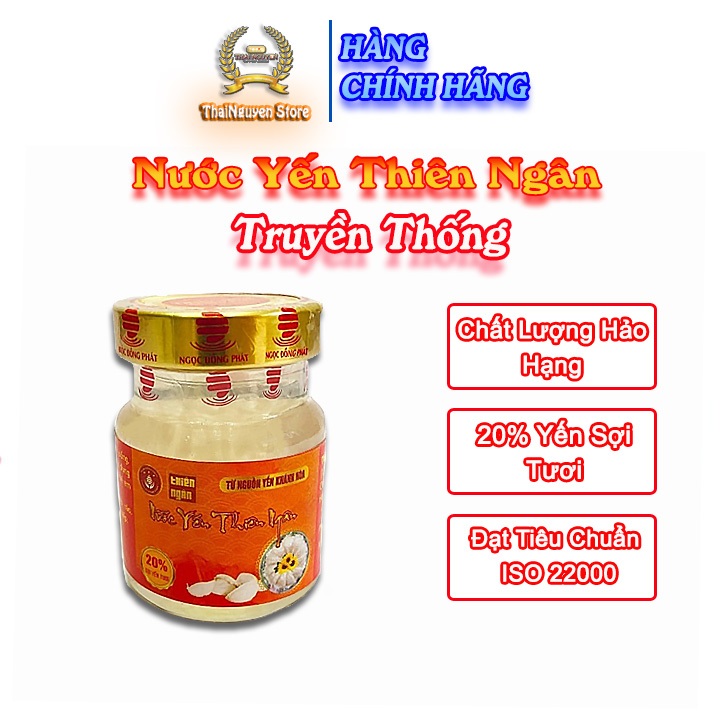 Nước Yến Sào Thiên Ngân 20% Hũ 70ml Nhiều Vị - Thơm Ngon, Bổ Dưỡng