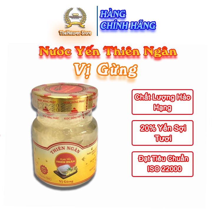 Nước Yến Sào Thiên Ngân 20% Hũ 70ml Nhiều Vị - Thơm Ngon, Bổ Dưỡng