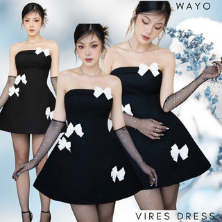 [Vires Dress] Đầm WAYO thiết kế cúp ngực phối nơ dự tiệc sang trọng