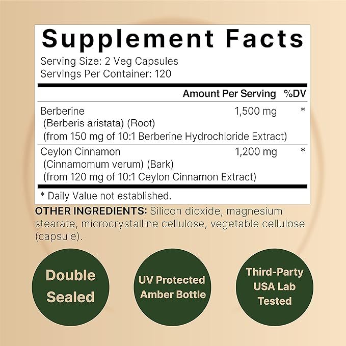 NatureBell Berberine 1500mg Viên Uống Hỗ Trợ Lượng Đường Trong Máu, Sức Khỏe Tim Mạch & Tiêu Hóa 240 viên