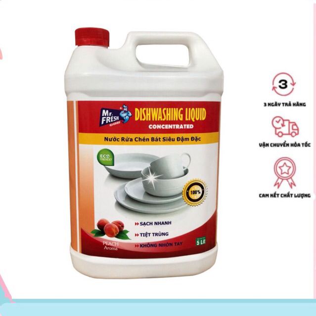 Nước rửa chén bát siêu đậm đặc Mr.fresh 5L