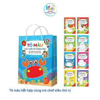Sách - Bé Tô Màu Song Ngữ Việt Anh Phát Triển Trí Thông Minh Cho Bé 2-6 Tuổi (Bộ 8 Quyển)