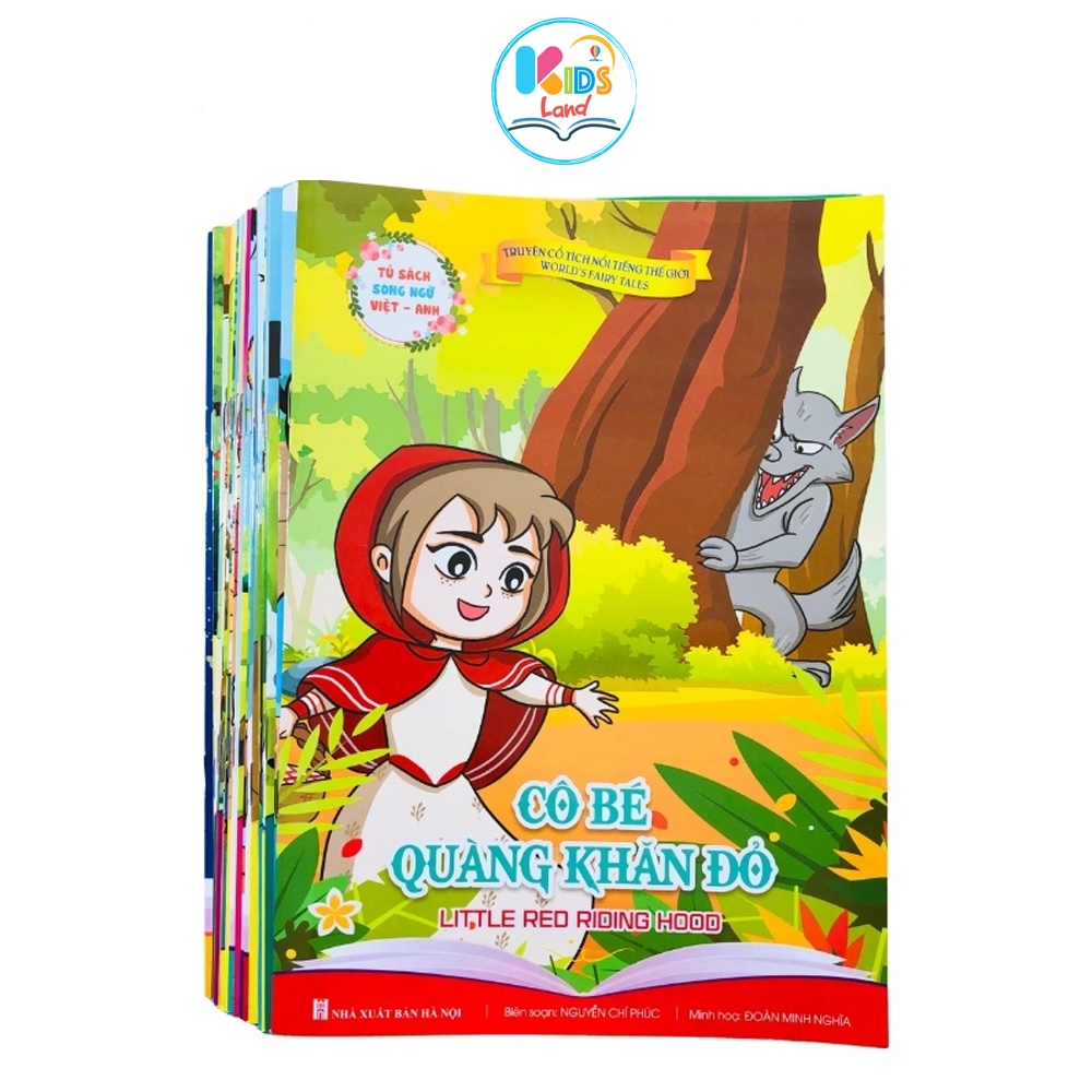 Sách - Set 20 Bộ Truyện Cổ Tích Song Ngữ Việt Anh Của Việt Nam và Thế Giới
