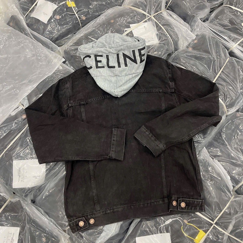 Áo Khoác Jean CELlNE - Áo Khoác Bò Cao Cấp Mũ 2 Lớp Phong Cách Hàn Quốc - Hàng Loại 1