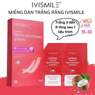 Miếng dán trắng răng Ivismile, công thức làm trắng răng cấp tốc HP, làm trắng răng an toàn sau 30p, không gây ê buốt