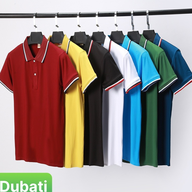 ÁO THUN TRƠN SỌC CỔ, ÁO PHÔNG, ÁO THUN POLO CỔ TRỤ NAM NỮ VẢI CÁ SẤU COTTON TAY NGẮN CÓ CỔ BẺ VẢI ĐẸP SÀNH ĐIỆU -DUBAT