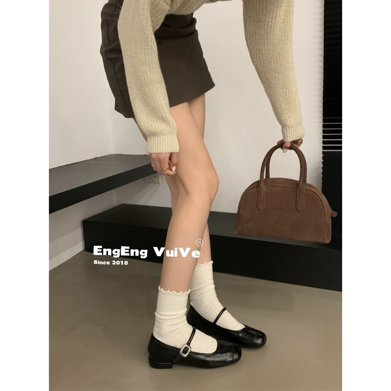 Giày Búp Bê Dáng Vintage Mềm Mại 2023