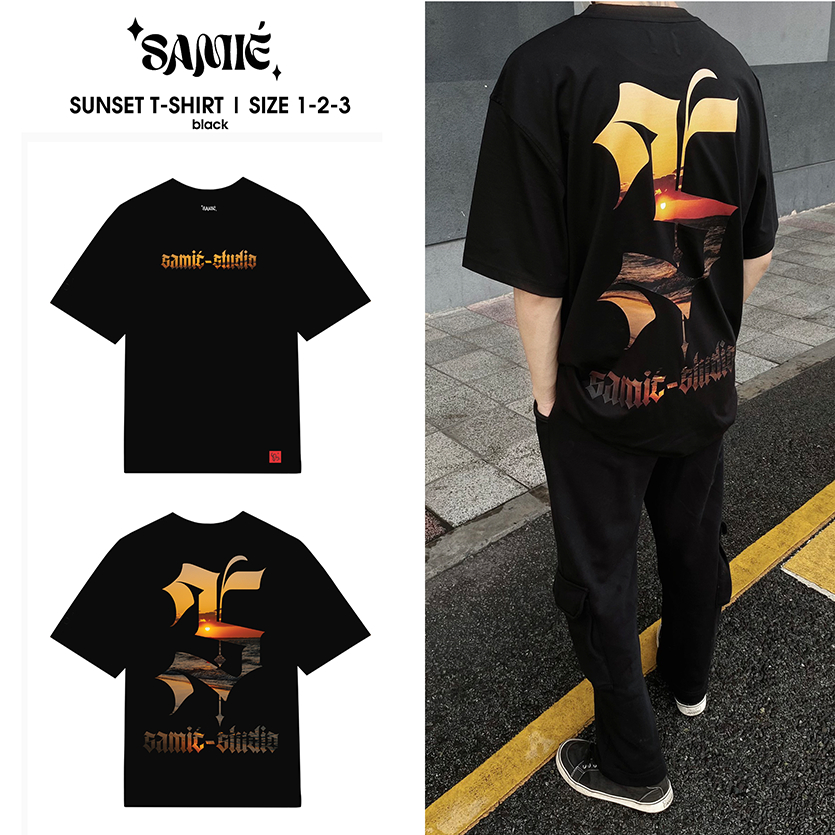 Áo thun local brand form rộng in decal logo hoàng hôn SUNSET TEE - SAMIÉ SAIGON