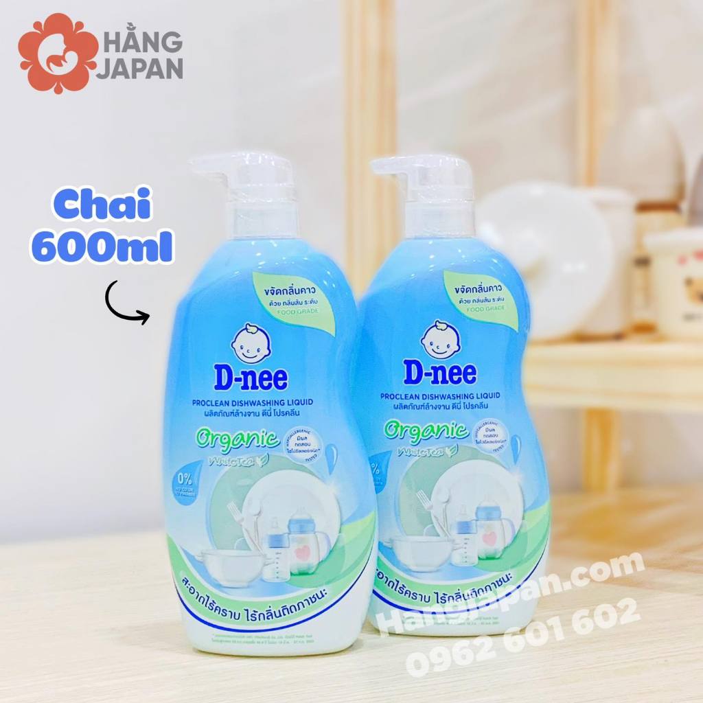 Nước rửa bình Dnee Organic cho bé Nội địa Thái - Hàng Chính Hãng