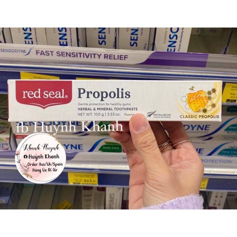 (Bill Chemist) Kem đánh răng Red Seal Propolis Chiết Suất Ong Keo của Úc