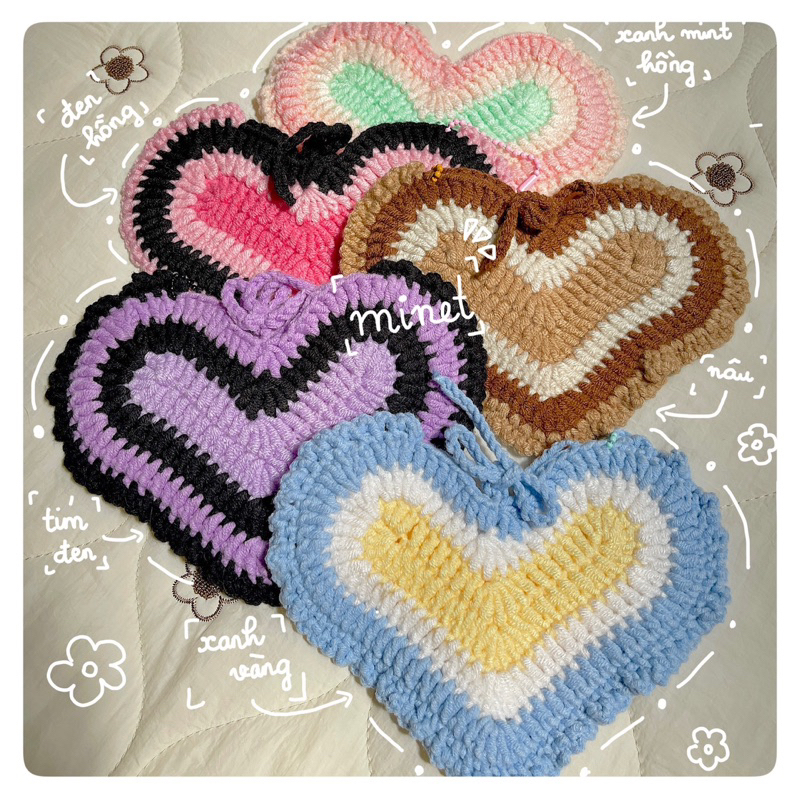 Túi len mini by Minet studio