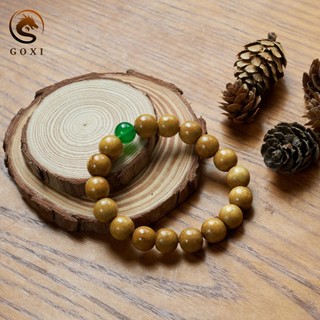 Vòng dâu tằm gốc GOXI hạt 10 ly, vòng đeo tay cho nam nữ kết hợp đá mệnh mang lại may mắn bình an