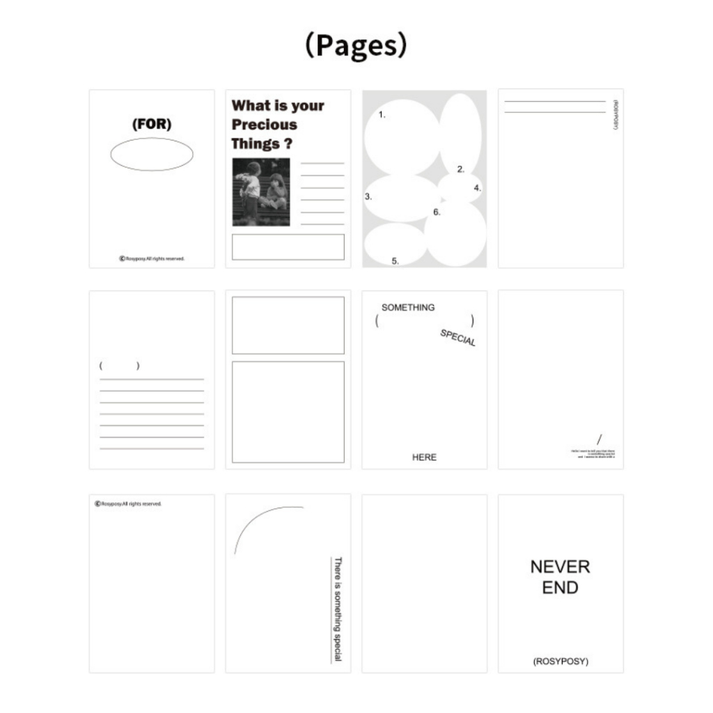 Sổ Tay SPECIAL BOOK Rosy Posy 120 Trang Nhiều Layout Định Lượng 100 GSM Tặng Kèm Stickers/ Card/ Bookmark