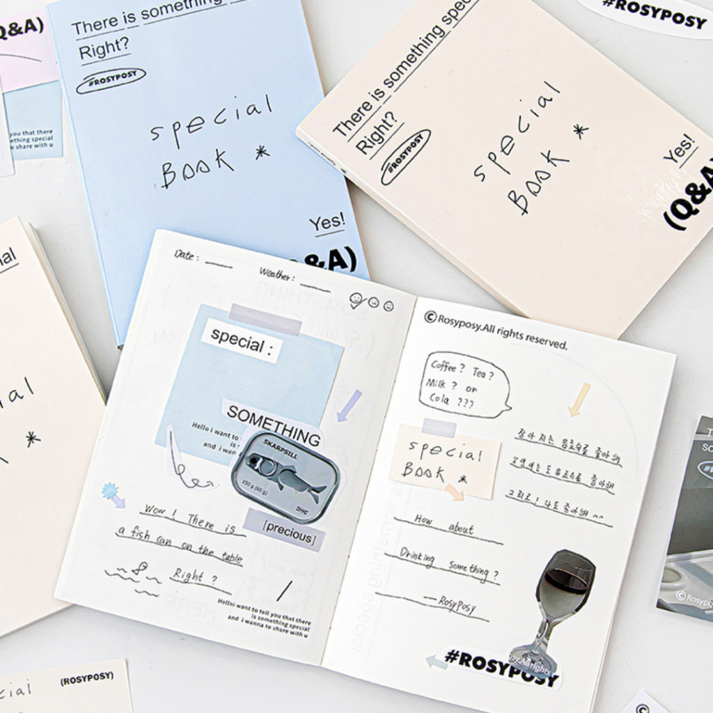 Sổ Tay SPECIAL BOOK Rosy Posy 120 Trang Nhiều Layout Định Lượng 100 GSM Tặng Kèm Stickers/ Card/ Bookmark