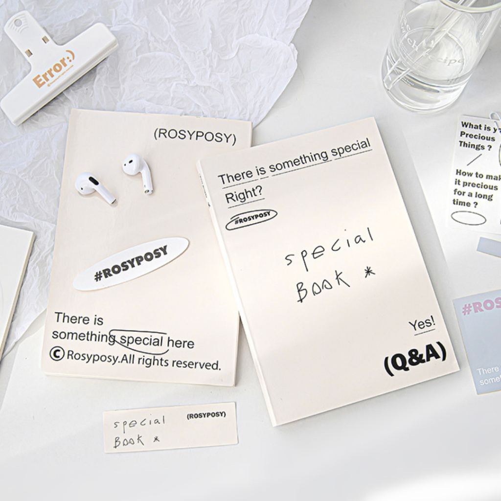 Sổ Tay SPECIAL BOOK Rosy Posy 120 Trang Nhiều Layout Định Lượng 100 GSM Tặng Kèm Stickers/ Card/ Bookmark