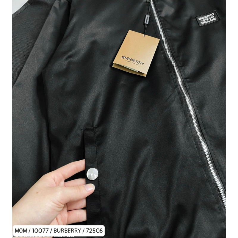 Áo khoác bomber bbr có hoạ tiết logo đơn giản hai lớp khoá kéo màu đen thời trang phong cách giới trẻ size từ s đến xl