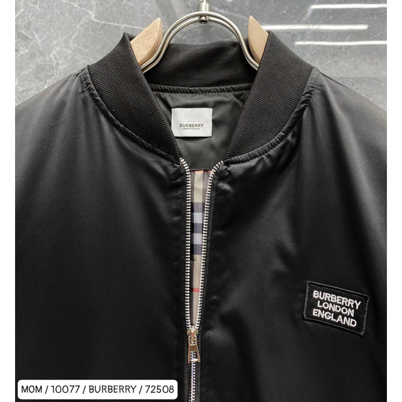 Áo khoác bomber bbr có hoạ tiết logo đơn giản hai lớp khoá kéo màu đen thời trang phong cách giới trẻ size từ s đến xl