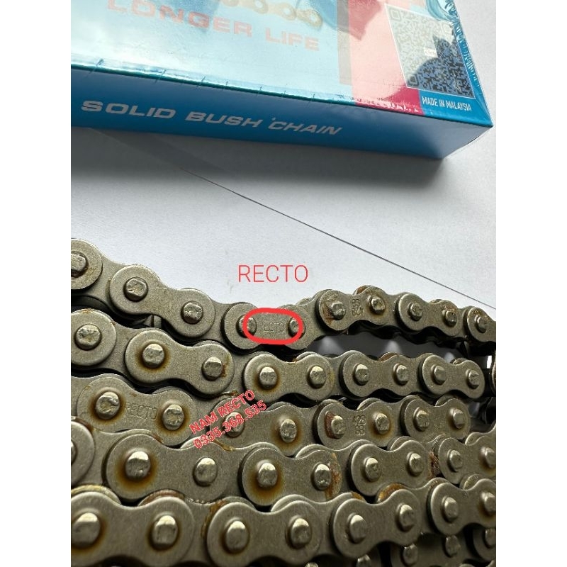 Sên đen recto 428-108L-124L 132L  132L CHÍNH HÃNG RECTO DÙNG CHO EXCITER/WINNER/RAIDER/SONIC...VÀ XE 110