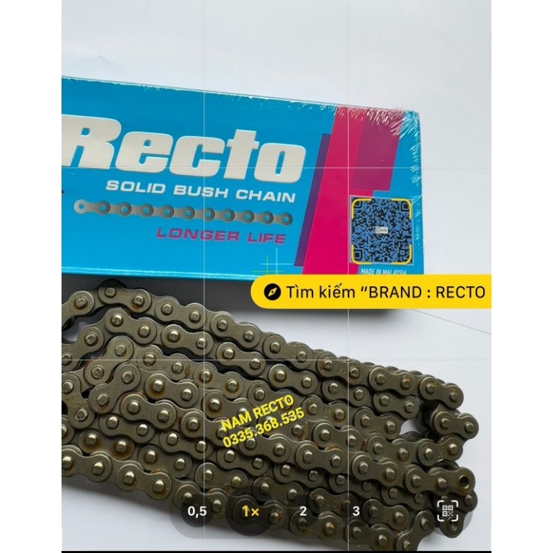 Sên đen recto 428-108L-124L 132L  132L CHÍNH HÃNG RECTO DÙNG CHO EXCITER/WINNER/RAIDER/SONIC...VÀ XE 110