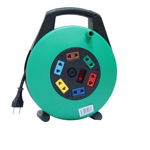 Ổ cắm kéo dài quay tay kiểu xách tay 10 mét 15A XTD10-2-10A LIOA