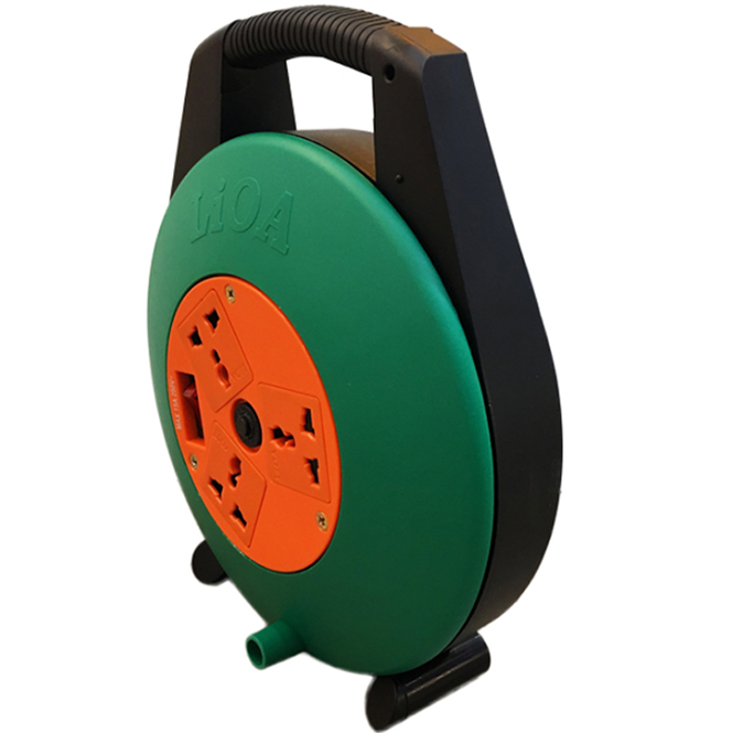 Ổ cắm kéo dài quay tay kiểu xách tay 10 mét 15A XTD10-2-10A LIOA