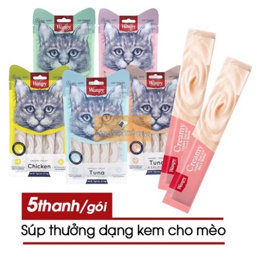 Súp Thưởng Wanpy Creamy Tổng Hợp Cho Mèo Thơm Ngon