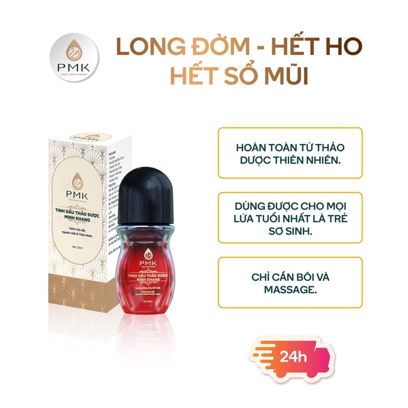 A4 Tinh dầu thảo dược Minh Khang - long đờm, hết ho, hết sổ mũi