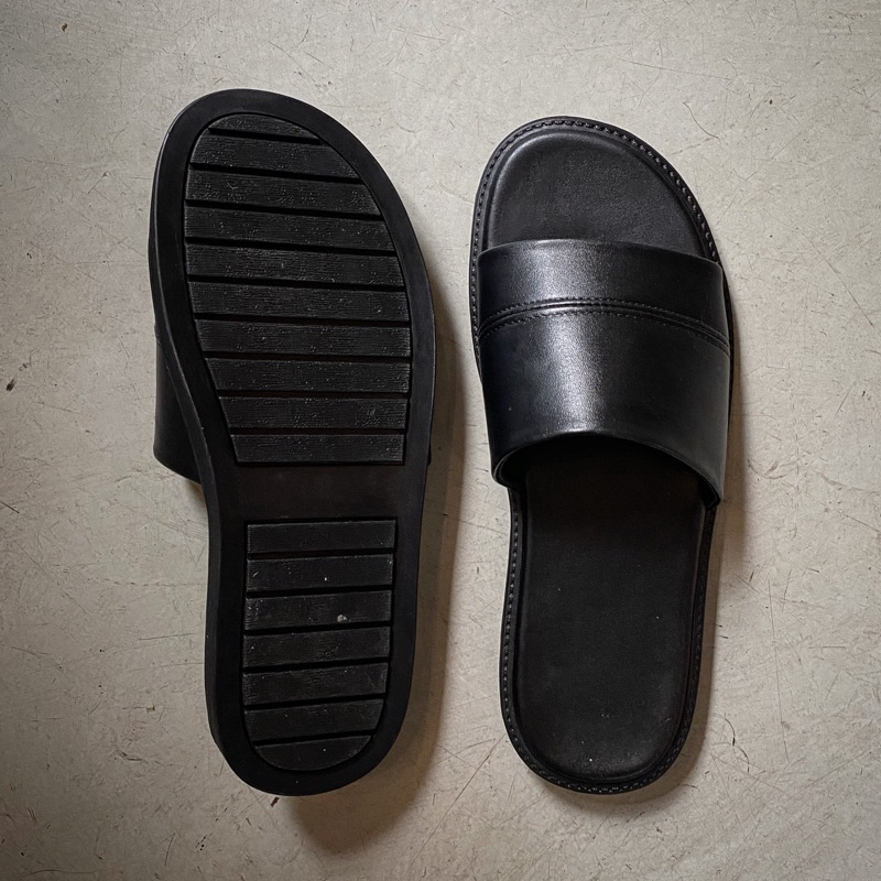 Classic Slides kẻ ngang, dép da đi mưa, giảm tiết mồ hôi