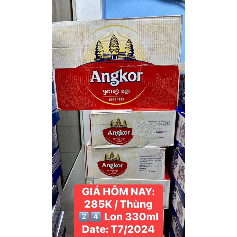 🥴🥴🍺🍺#Thùng 2️⃣4️⃣ Lon B.ia #Angkor - 330ml/lon - 5️⃣ #Đ.ộ