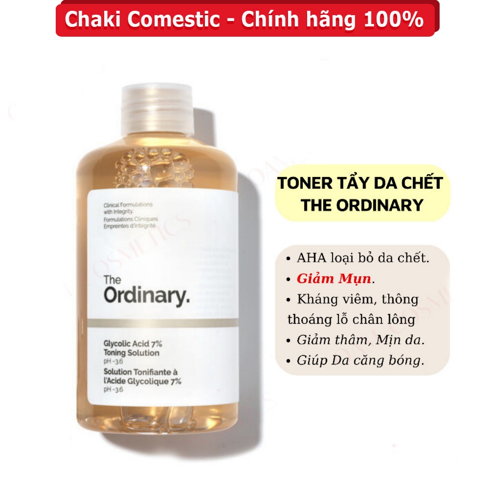 Toner The Ordinary Toner tẩy da chết glycolic acid 7% 240ml Toning Solution "OAM"
