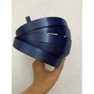 -Dây nhựa Đan giỏ túi đi chơi đi chợ đi biển màu tím than bóng đẹp làm đồ thủ công DIY vintage tote bản 1,5cm