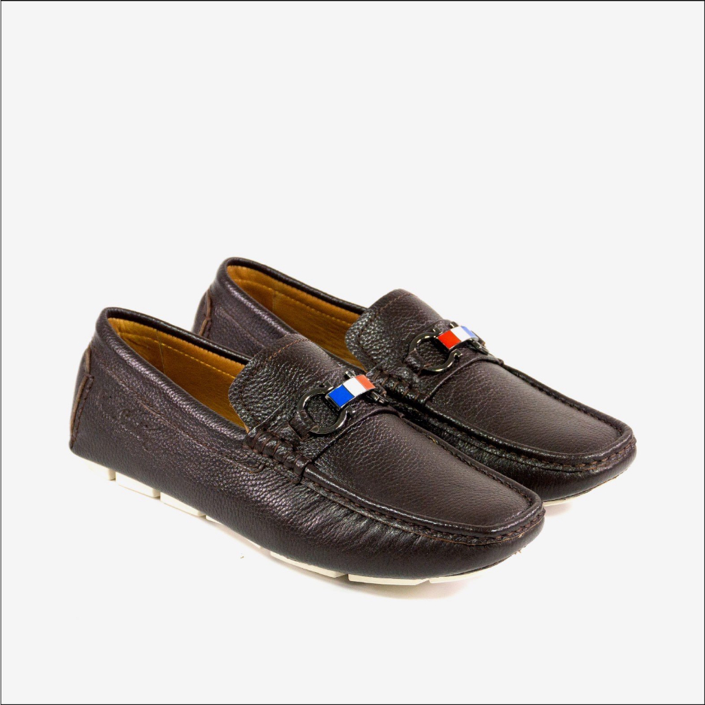 Giày lười nam Pierre Cardin chất liệu da thật, đế chống trơn trượt, thoải mái di chuyển - 519