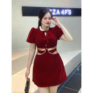 🌈BIGSIZE  ĐẦM CUT EO VIỀN CỔ VỀ THÊM MÀU🌈