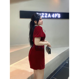 🌈BIGSIZE  ĐẦM CUT EO VIỀN CỔ VỀ THÊM MÀU🌈
