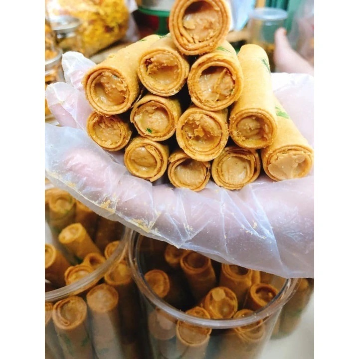 Bánh ống ngò nhân bơ đậu phộng Anvatmoimieng - Bánh ăn vặt, quà biếu, quà tặng Tết