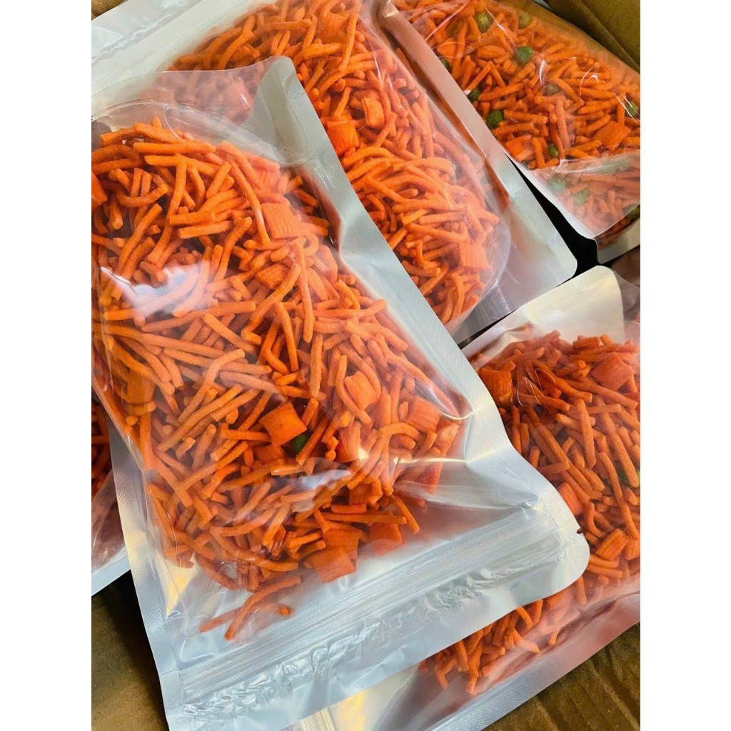 Bim bim que mix đậu Hà Lan Túi Zip 500g, món ngon tuổi thơ