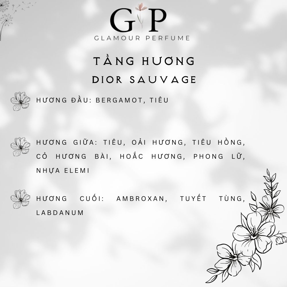 Nước hoa nam 10ml Glamour Perfume Glamour SAUVAGE mạnh mẽ , trẻ trung , hiện đại