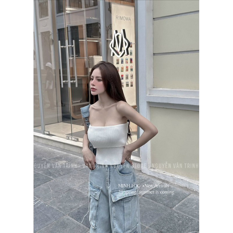 Áo quây len zra + quần xuông hộp