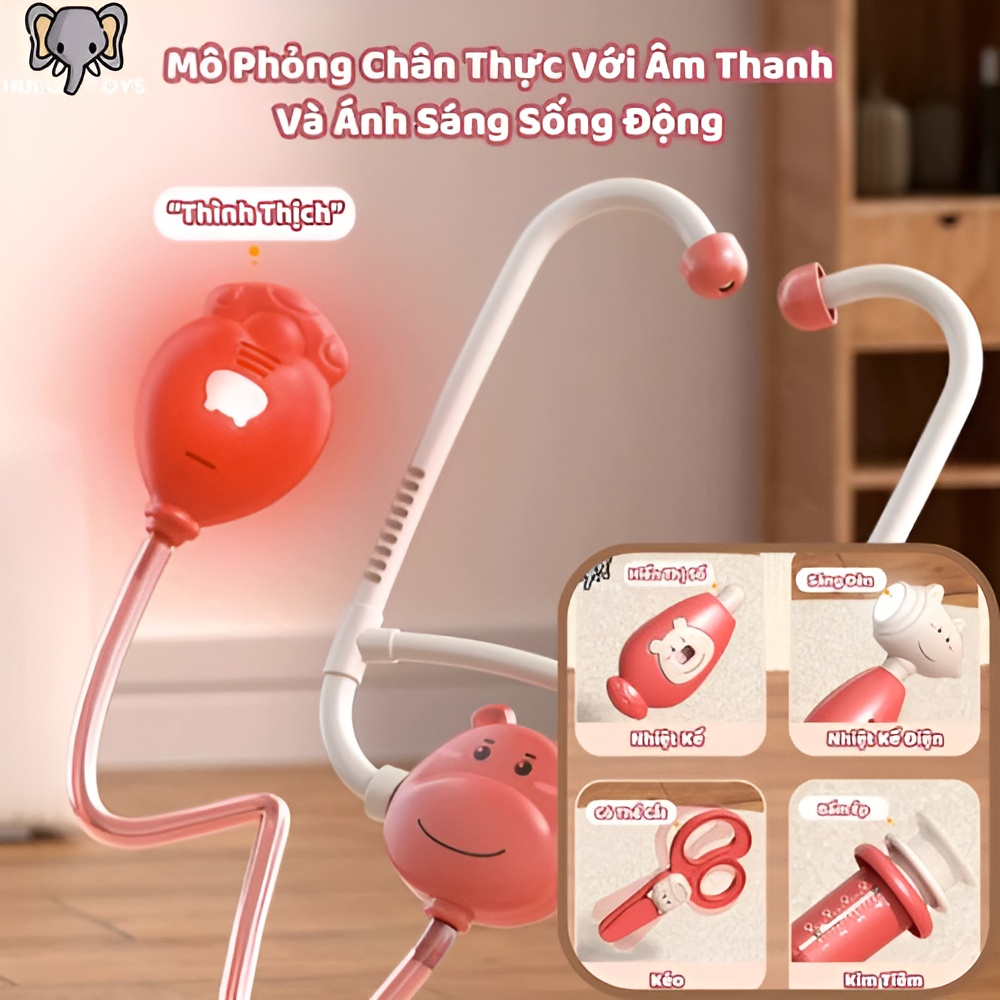 Đồ Chơi Nhập Vai Bác Sĩ Hulo Toys 66 Chi Tiết Cao Cấp, Bộ Đồ Chơi Bác Sĩ Cho Bé, Đồ Chơi Giáo Dục