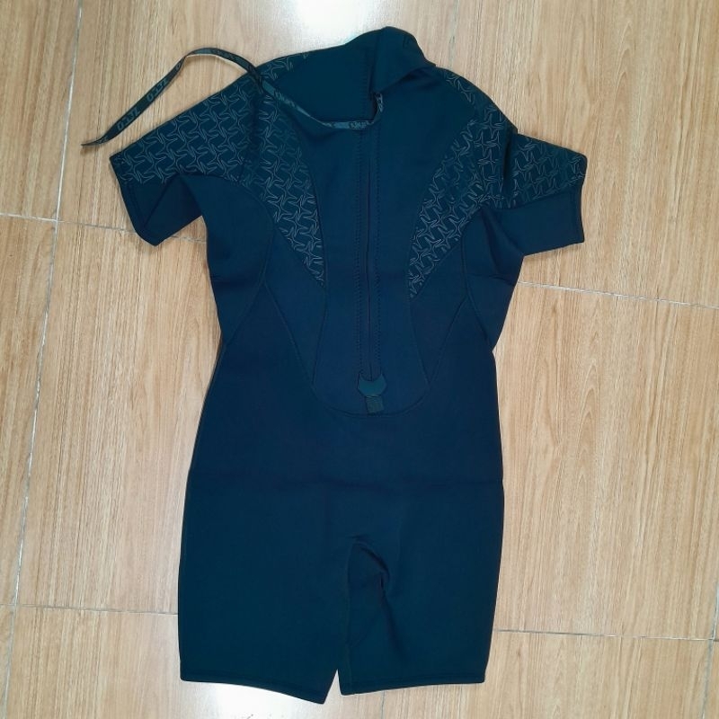 Bộ bơi giữ nhiệt ngắn tay 3mm cho nam zcco MS302-B màu đen cản gió, giữ ấm, chống nắng