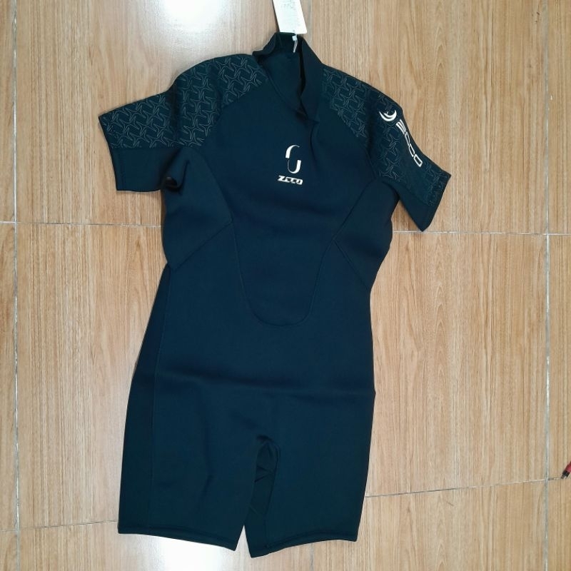 Bộ bơi giữ nhiệt ngắn tay 3mm cho nam zcco MS302-B màu đen cản gió, giữ ấm, chống nắng