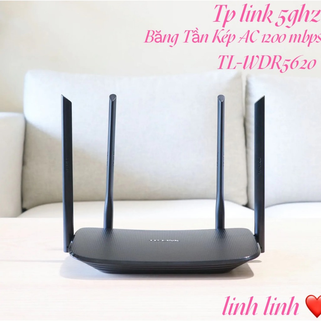 Thiết Bị Phát Wifi Tp Link Chuẩn AC 1200Mbps TL WDR 5620,Băng Tần Kép,4 Router - Linh WIFI