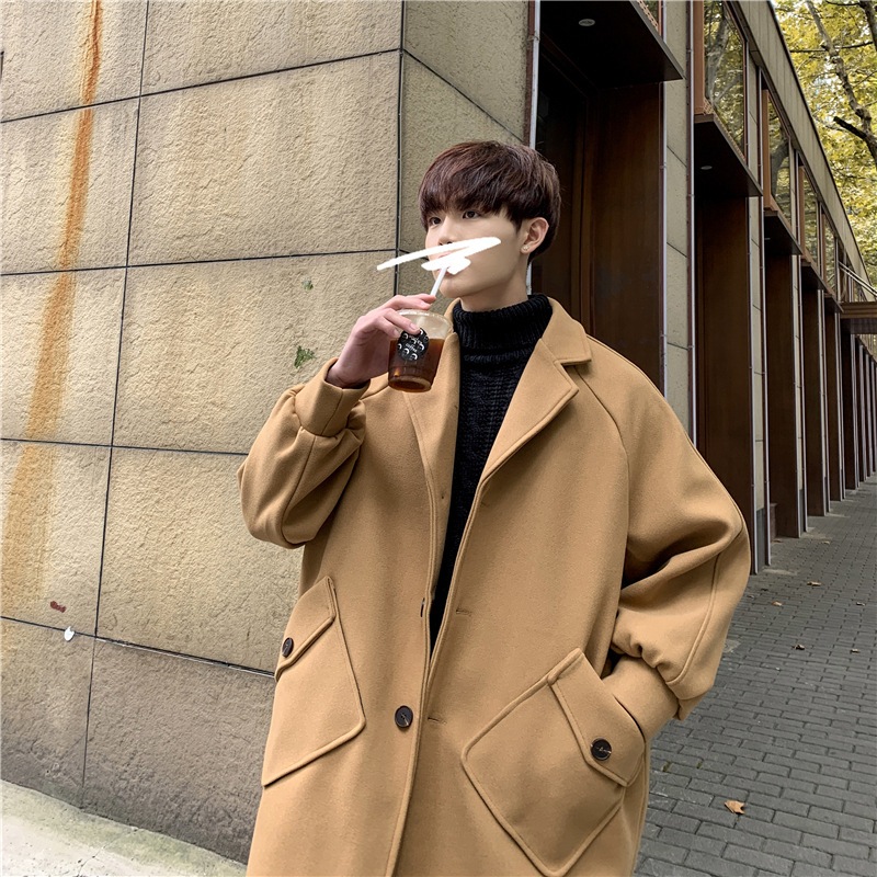 Áo khoác măng tô nam vải dạ cao cấp . áo khoáng dáng dài phong cách hàn quốc