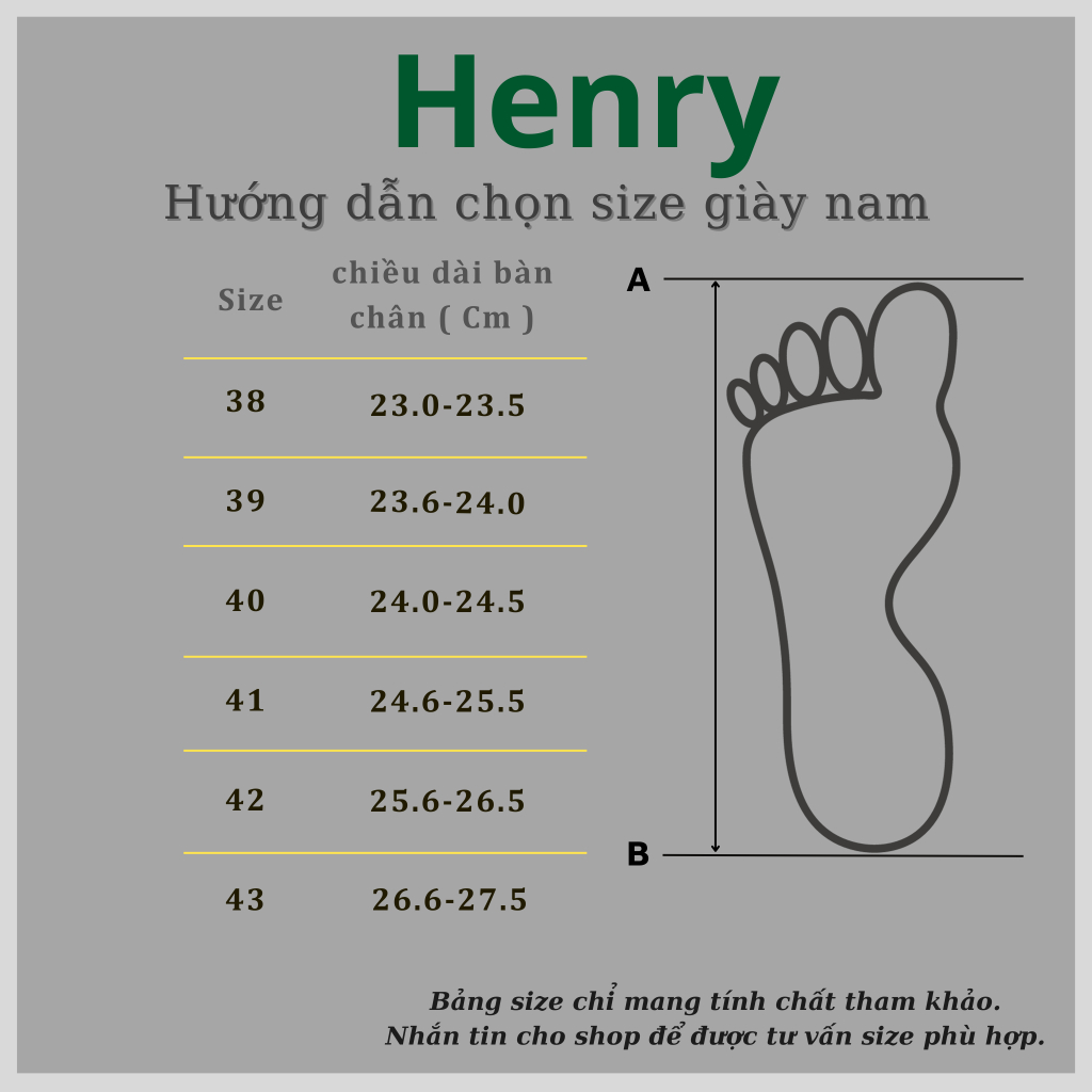 Giày da nam HENRY giày tây derby công sở độn đế tăng chiều cao da bò cao cấp kiểu dáng trẻ trung thích hợp đi làm AN04