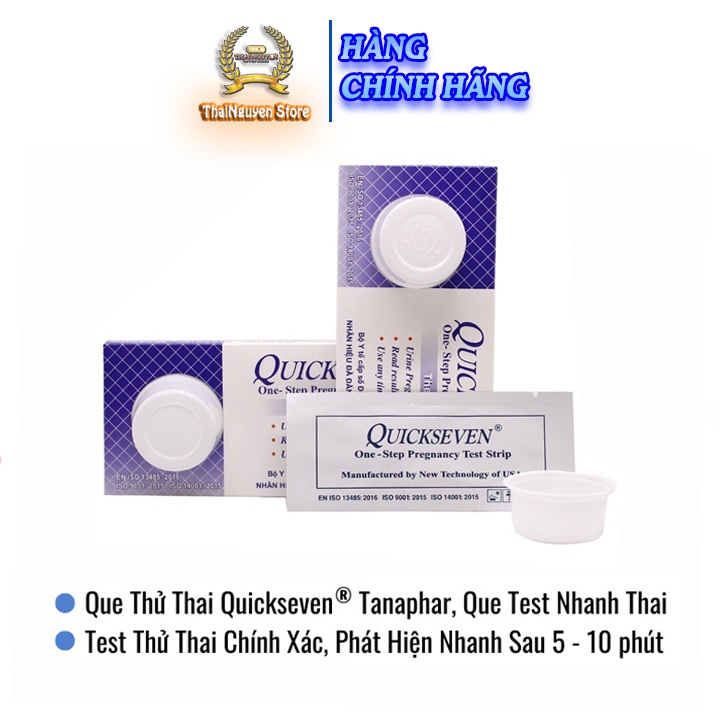 (Che Tên Kín Đáo) Que Thử Thai Quickseven (TANAPHAR) - Giao Hàng Kín Đáo, Test Thử Thai Nhanh, Chính Xác