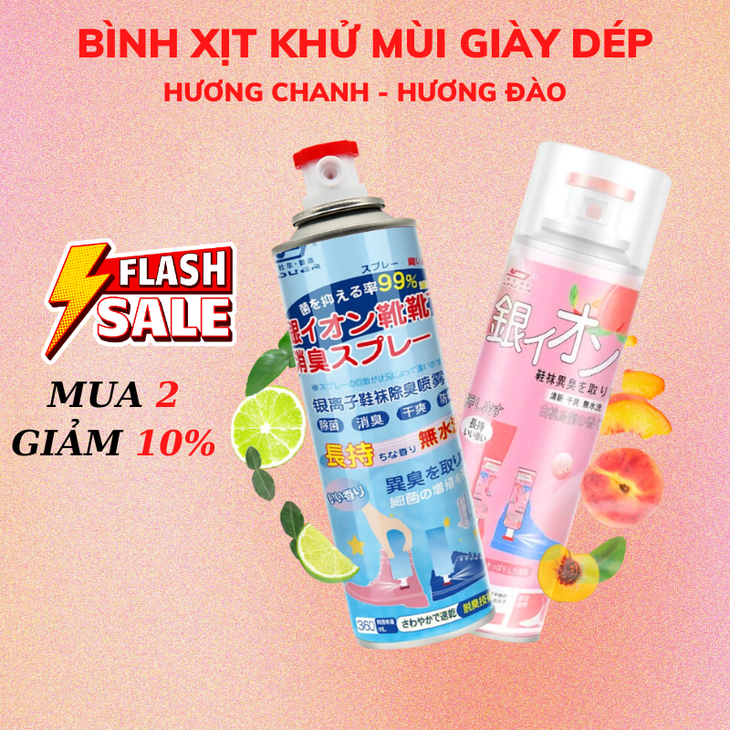 Chai Xịt Khử Mùi Giày Dép NaNo Bạc, Xịt Khử Mùi Hôi Chân Nano