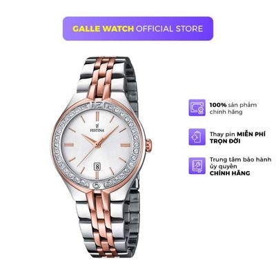 Đồng hồ nữ Festina Watch F16868/2 mặt kính cứng cao cấp, chống nước 5ATM, dây thép đeo tay thời trang, xuất xứ Thụy Sỹ