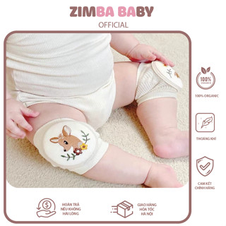 Đệm Lót Bảo Vệ Đầu Gối Cho Bé Tập Bò Tập Đi Thiết Kế Lưới Bên Trong Chất Liệu Coton Mềm Mịn Thoáng Khi An Toàn Zimbababy